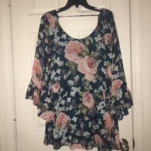 Fannie Flow mini dress with scoop back NWOT